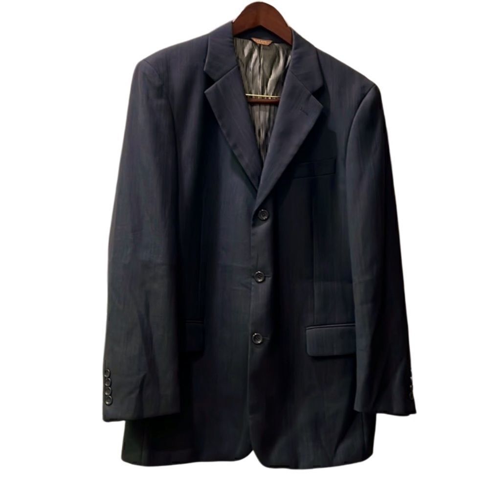 Caravelli Men’s 40R Grey w Stripes 3-button Sports Coat Jacket Blazer